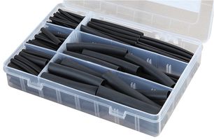 PRO POWER HSKITMIXED 2:1, 3:1 & 4:1 Heatshrink Kit 3.20-16.0mm Dia. 45-70mm 140 Black Sleeves