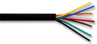 PRO POWER 8C ALARM BLACK 100M Multicore Cable, Unscreened, 8 Core, 24 AWG, 0.22 mm², 328 ft, 100 m
