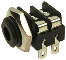 CLIFF ELECTRONIC COMPONENTS CL1382 Phone Audio Connector, 2 Contacts, Socket, 3.5 mm, Panel Mount