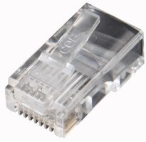 COB RJ458P8CR Modular Connector, Cat5, RJ45 Plug, 1 x 1 (Port), 8P8C, Cat5, Cable Mount