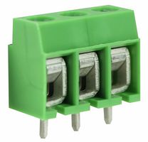 CAMDENBOSS CTB55VG/3 Standard Terminal Block, CTB, 3 Contacts, 5 mm, Terminal Block, PCB Mount, 12 AWG