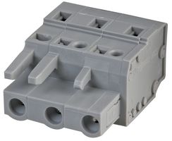 WAGO 231-203/026-000 Pluggable Terminal Block, 7.5 mm, 3 Ways, 28 AWG, 12 AWG, 2.5 mm², Clamp