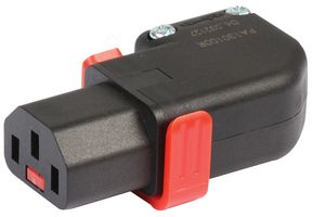 IEC LOCK PA130100RBK IEC Power Connector, IEC C13 Socket, 230 VAC, Screw, Cable Mount, PA130100BK Series