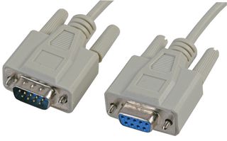 PRO SIGNAL PSG90867 Computer Cable, D Subminiature Socket, 9 Way, D Subminiature Plug, 9 Way, 3.28 ft, 1 m, Grey