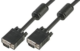 PRO SIGNAL PSG90711 SVGA HD15 Male to Male Monitor Lead 2m Black - All Pins Connected