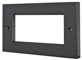 TUK KPL4BK Faceplate, Faceplate, 4, ABS (Acrylonitrile Butadiene Styrene) Body, Black