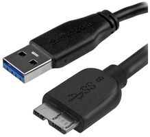 STARTECH USB3AUB15CMS USB Cable, 15cm (6in) Short Slim SuperSpeed USB 3.0 A to Micro B Cable, 5Gbps, M/M