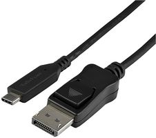 STARTECH CDP2DP146B Audio / Video Cable Assembly, 6 ft (1.8 m), USB C to DisplayPort 1.4 Cable, 8K, HBR3