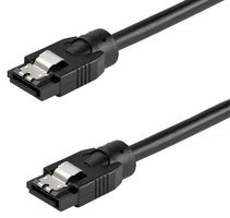 STARTECH SATRD30CM Computer Cable, 0.3 m Round SATA Cable, Latching Connectors, 6Gbs SATA Cord
