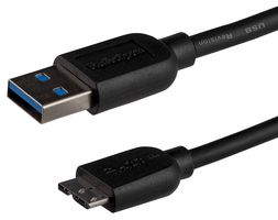 STARTECH USB3AUB3MS USB Cable, 3m (10ft) Slim SuperSpeed USB 3.0 A to Micro B Cable, 5Gbps, M/M