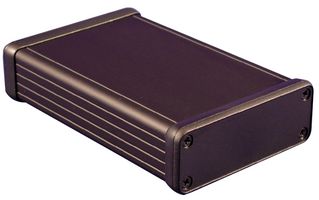HAMMOND 1455J1202BK Metal Enclosure, 1455 Series, Extruded With Plastic End Panels, Small, Extruded Aluminium, 27 mm