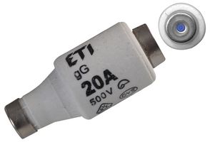 MULTICOMP PRO 2312406 Fuse, Industrial / Power, MP Bottle D Series, 20 A, 500 V, 400 V, 22mm x 50mm, 0.87" x 1.97"