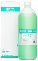 HANNA INSTRUMENTS HI-7007/1L Calibration Solution, 7.01 pH @ 25°C, Liquid, Bottle, 1 l