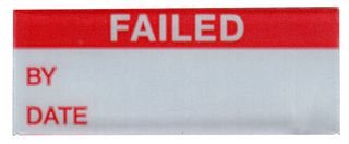 MULTICOMP PRO 7827338 Label, Write-On, 16 mm, 38 mm, Metallised Polyester, Failed (By, Date)