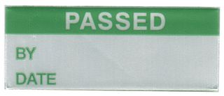 MULTICOMP PRO 7827342 Label, Write-On, 16 mm, 38 mm, Metallised Polyester, Passed (By, Date)