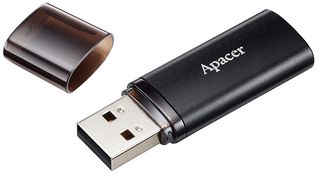 APACER AP32GAH25BB-1 AH25B Metallic USB 3.0 Flash Drive, 32GB Black