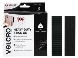 VELCRO VEL-EC60245 Tape, Hook and Loop, Hook and Loop, Roll, Black, 50 mm x 2.5 m