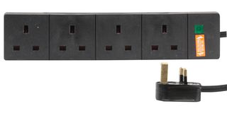 PRO ELEC PELB1169 EXTENSION LEAD 4 GANG SURGE BLK 4M