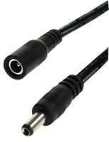 POWERPAX CW01903-HD Extension Cable, 2.1mm DC Power Plug to 2.1mm DC Power Socket, 4.9ft, 1.5m, Black