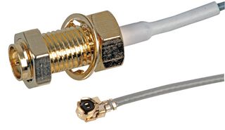 SIRETTA ASMG010ZN113S17 RF / Coaxial Cable Assembly, 3.94 ", 100 mm, 1.13mm, U.FL Plug, SMA Bulkhead Socket