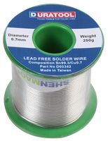 DURATOOL D03342 Lead Free Solder Wire, 0.7mm, 250g
