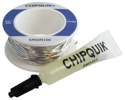 CHIP QUIK SMDIN100 Solder Wire, No Clean, 157 °C Melting Temperature, 0.8mm Diameter, 100 In Solder Alloy