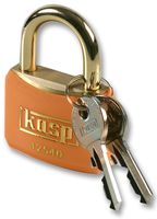 KASP SECURITY K12440YELA1 Padlock, Powder Coated Steel, Double Bolted Lock, 6.4mm Dia, 20mm Vertical, 20mm Horizontal