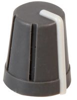 MULTICOMP CR-R4-5 Knob, D Shaft, 6 mm, Rubber with Plastic Insert, Round with Indicator Line, 13.2 mm