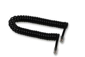 PRO SIGNAL 31010R COILED CBL 4P4C-4P4C BLACK 1.5M