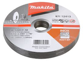 MAKITA B-12217-10 Grinder Cutting Disc, 4-1/2" (115mm x 1mm x 22.23mm) Angle, Metal, 10 Pack