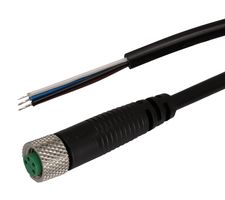 STEWART CONNECTOR BC-M8FA4AP01020M CBL ASSY, M8 4P RCPT-FREE END, 6.6