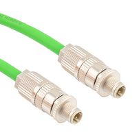 L-COM TRGPA404-1M SENSOR CORD, M12 PLUG-M12 PLUG, 3.3FT
