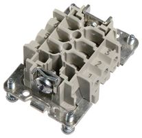 WIELAND ELECTRIC 70.300.0640.0 RECTANGULAR INSERT, RECEPTACLE, 6+PE POS
