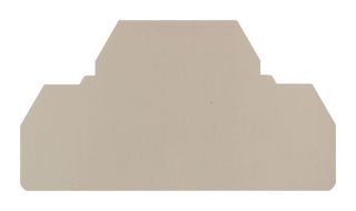 WEIDMULLER 1674730000. END PLATE, BEIGE, ZDK2.5 DIN TERM BLOCK