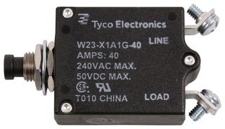 TE CONNECTIVITY - POTTER&BRUMFIELD W23-X1A1G-40. CIRCUIT BREAKER, THERMAL, 1P, 250V, 40A