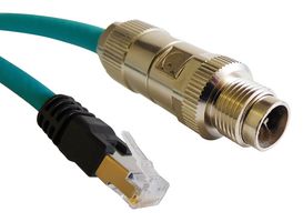STEWART CONNECTOR BM-MARM100M CABLE ASSY, 8P M12 PLUG-RJ45 PLUG, 10M
