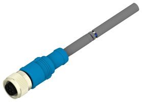 TE CONNECTIVITY T4161320005-005 SENSOR CORD, 5P, M12 RCPT-FREE END, 5M