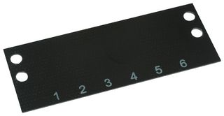 CINCH CONNECTIVITY SOLUTIONS MS-6-140 TERMINAL BLOCK MARKER, 1 TO 6, 9.53MM