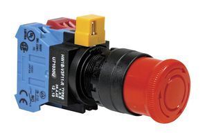 IDEC HW1B-V3F02-R. E-STOP PB SWITCH, DPST-NC, 10A, 110VAC