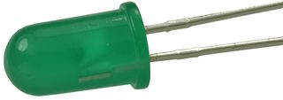 DIALIGHT 521-9250F. LED, GREEN, T-1 3/4 (5MM), 5.2MCD, 565NM