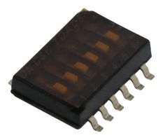 C&K COMPONENTS TDA06H0SB1R DIP SW, SPST, 6POS, 0.025A, 24VDC, SMD