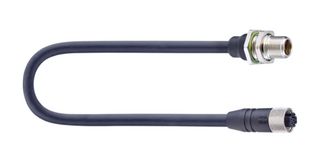 LUMBERG AUTOMATION RSTS 8Y-RKTS 8Y-922/1 M SENSOR CORD, 8P M12 PLUG-M12 RCPT, 1M