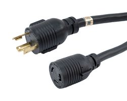L-COM PPA00015-3FT CORD, NEMA L5-30P TO L5-30R, 3FT, 30A
