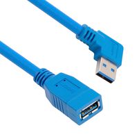 L-COM U3A00068-3M USB CABLE, 3.0 A RCPT-R/A A PLUG, 3M