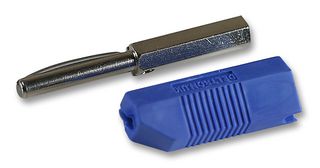 DELTRON COMPONENTS 553-0200 BANANA PLUG, 16A, SCREW, BLUE