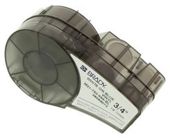 BRADY M21-750-595-BL. LABELING TAPE, 0.75INX21FT, WHITE/BLUE