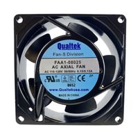 QUALTEK ELECTRONICS FAA1-08025NBMT31 AC AXIAL FAN, 80MM, 19CFM, 24DBA