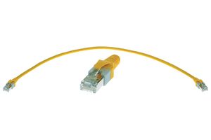 HARTING 09474747002 PATCH CABLE, RJ45, CAT5E, 300MM, YELLOW