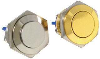E-SWITCH PV2F640NN. ANTI-VADAL PUSHBUTTON SWITCH, SPST, 2A,