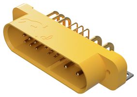 POSITRONIC GFSH435M4B/AA RECT PWR CONN, R/A PLUG, 25POS, THT